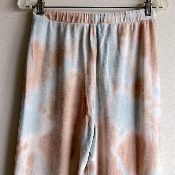 NWT Melloday Blue and Taupe Tie Dye Wide Leg Sweatpants Size Small - Picture 11 of 16